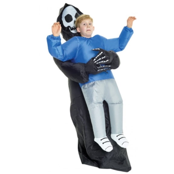 Grim Reaper Pick Me Up Inflatable Halloween Costume for Children, One Size Fit Most, by Morph Costumes