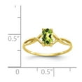 thumbnail image 4 of Auriga Fine Jewelry 10K Yellow Gold Polished Genuine Peridot Birthstone Ring for Women Size- 7, 4 of 6