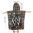 thumbnail image 2 of WWE WWE Kids Beach Towels with Hood Soft Quick Dry Absorbent Hooded Towels Bath Robe for Swim Pool Bath Poncho Towels, 2 of 7