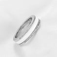 thumbnail image 2 of PAMTIER Men's and Women's Ceramic 6MM Simple Trendy Zirconia Rotatable Wedding Ring Silver White Size 7, 2 of 6