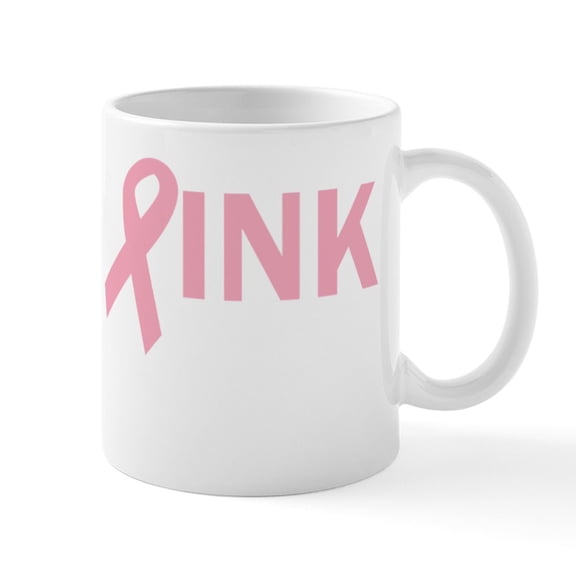 CafePress - THINKPINKDRK Mug - 11 oz Ceramic Mug - Novelty Coffee Tea Cup