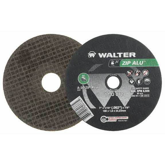 Walter 11U072 Zip Alu Cut Off Wheel 7" x 3/64" x 7/8" Arbor Type 1