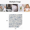 thumbnail image 4 of Blue Paisley Cloth Napkins, Vintage Boho Flower Botanical Leaf Branch Washable and Reusable Dinner Napkins Set of 6, Table Napkin for Kitchen Party Birthday Wedding Hotel Housewarming 20"x20", 4 of 8