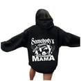 thumbnail image 1 of WEAIXIMIUNG Sweat à Capuche Rouge pour Femmes, Imprimé Lettre de Football (Style 4), 1 of 5