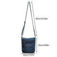 thumbnail image 3 of EnJoCho Ladies Fashion Solid Color Denim Multi Functional Zipper Casual Messenger Bag Trendy Casual Crossbody Bags for Men Women Clearance, 3 of 9