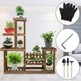 thumbnail image 4 of YouLoveIt Wood Pots Plant Stand Flower Shelf Rack Holder Indoor Outdoor Multi-Tier Flower Pot Holder Rack Display Stands, Corner Flower Planter Ladder Pot Shelf, 4 of 7