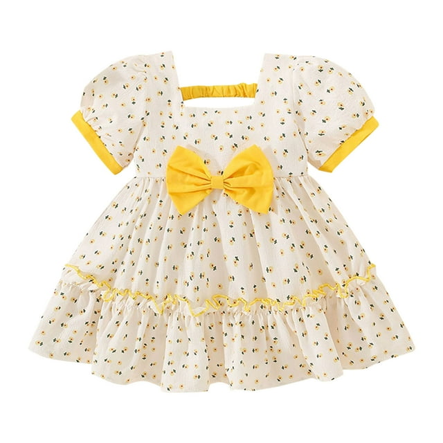 2DXuixsh Dresses for 3 Year Old Girls Toddler Girls Short Sleeve