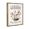 thumbnail image 3 of Stupell Industries Groovy Mushrooms Grow Phrase Botanical & Floral Painting Gold Floater Framed Art Print Wall Art, 17 x 21, 3 of 9