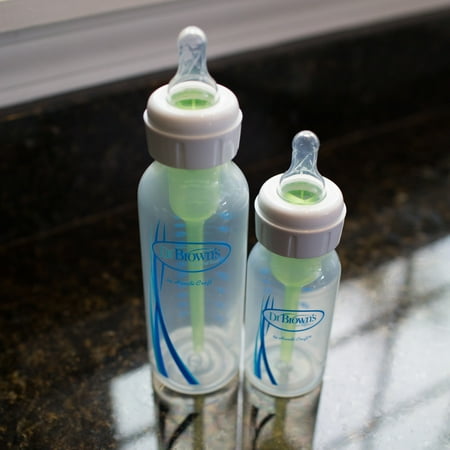 Dr. Brown's Natural Flow Baby Bottle Narrow Nipple - Transition Level T - 6-Pack - 0m
