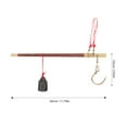 thumbnail image 3 of Shisuyan Wooden Pole Scale Copper Iron Material 1 Set 11.8x3.9x2.0in, 3 of 8