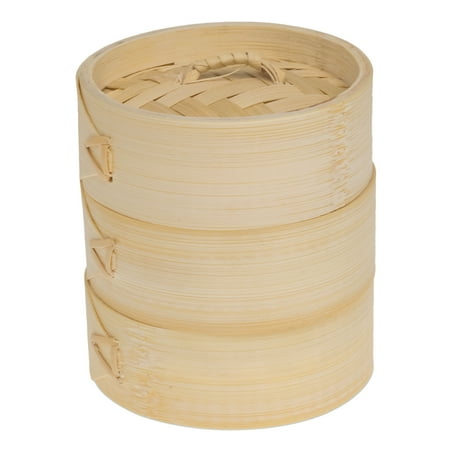 - Comatec Two Tier Mini Bamboo Steamer Kit