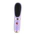 thumbnail image 4 of Plancha de pelo inalámbrica para peinado, peine caliente eléctrico recargable, peine alisador de pelo calentado para viajes de salón de niñas púrpura, 4 of 8
