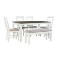 thumbnail image 1 of Pemberly Row Transitional Wood Six Piece Dining Set in Smokey White and Gray, 1 of 29