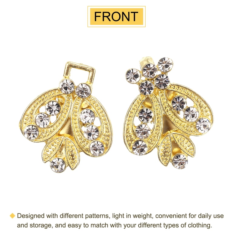 Uxcell Vintage Sweater Clips (2 Pcs) - Alloy Cape Cloak Clasp For Cardigans, Shawls, Retro Brooch
