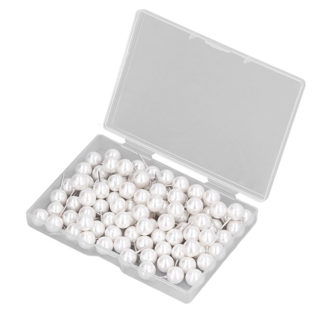 Alfileres perlados, 100 piezas Alfileres de costura 10x20 mm/0,4x0,8 pulgadas Alfileres con cabeza de bola Alfileres con cabeza de bola perlada Diseño elevado