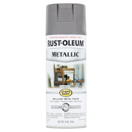 (3 Pack) Rust-Oleum Stops Rust Metallic Charcoal Brilliant Metal Finish Spray Paint, 11 (Best Spray Primer For Metal)