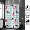 thumbnail image 4 of Coolnut Bath Shower Curtain Liners Dachshund Holding Balloons 60x72in Polyester Waterproof with 12 Curtain Hooks Bathroom Accessories Decoration, 4 of 6