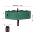 thumbnail image 2 of Uxcell 135mm (5-5/16") M42 HSS (High Speed Steel) Bi-Metal Hole Saw Cutter for Wood Plastic Metal, 2 of 6
