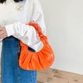 thumbnail image 2 of Bolso de mano plisado de Color liso para mujer, bolsa de mano de PU para ocio, axila, compras, bolso de hombro, 2023 Fivean unisex, 2 of 2