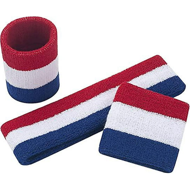 Conjunto de diadema deportiva Conjunto de pulsera de diadema deportiva Pulsera de tela de rizo Muñequera deportiva de baloncesto Banda para el sudor que absorbe la humedad Banda de algodón absorbente JAMW Sencillez