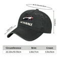 thumbnail image 3 of Vintage Cotton Washed Distressed Baseball Cap - Black with Racing Car Graphic & ' ACTERALE ' Text - Curved Brim Golf Dad Hat for Men & Women, 3 of 6