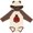 Natural & Brown w Ears, variant on Lady Bug Girls Long Sleeve Baby Bodysuit