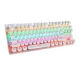 thumbnail image 1 of Punk Keyboard 87 Keys Magnetic Ring Usb Cable Keyboard With Colorful Backlight And Crack Pattern, 1 of 9