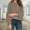Khaki, variant on Athletic Tops for Women Crew Neck Long Sleeve Solid Color Womens Sweatshirts Plus Size Soft and Cozy Loose Cable Knit Sweater Women Trendy Fall and Winter for Work Appropriate Sweater
