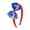C, variant on Elegant Bow Headband Hair Accessories for Girls and Children with Red Blue White Design