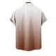 thumbnail image 4 of Blusa y camisa de manga corta con cuello vuelto para hombre, blusa informal de moda con cuello vuelto, estampado degradado, camisa de manga corta con botones, blusa de poliéster para hombre, 4 of 4