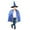 Blue Star, variant on URMAGIC Halloween Witch Wizard Fancy Dress Costumes Props Cloak with Hat Reversible Kids Cosplay Rose Red Star Cape