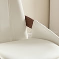 thumbnail image 5 of TEWLOSS Swivel Dining Chair Set of 6, White PU Leather Mid Century Kitchen Chairs, 5 of 8