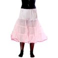 thumbnail image 1 of BellaSous - Enagua de nailon con canesú de nailon de 26 pulgadas de longitud de té para vestidos vintage, faldas de caniche o Rockabilly (grande / extragrande, rosa) BellaSous 418-PI-LXL, 1 of 1
