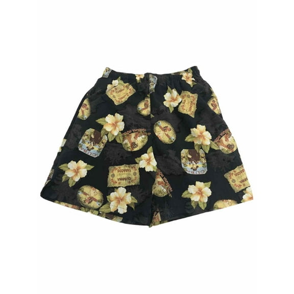 Mens Breakwater Gray Havana Royal Cuba Tobacco Board Shorts Swim Trunks Small S