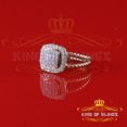 thumbnail image 2 of King Of Bling's 0.95ct Cubic Zirconia Yellow 925 Silver Square Womens Ring Size 7.5, 2 of 11