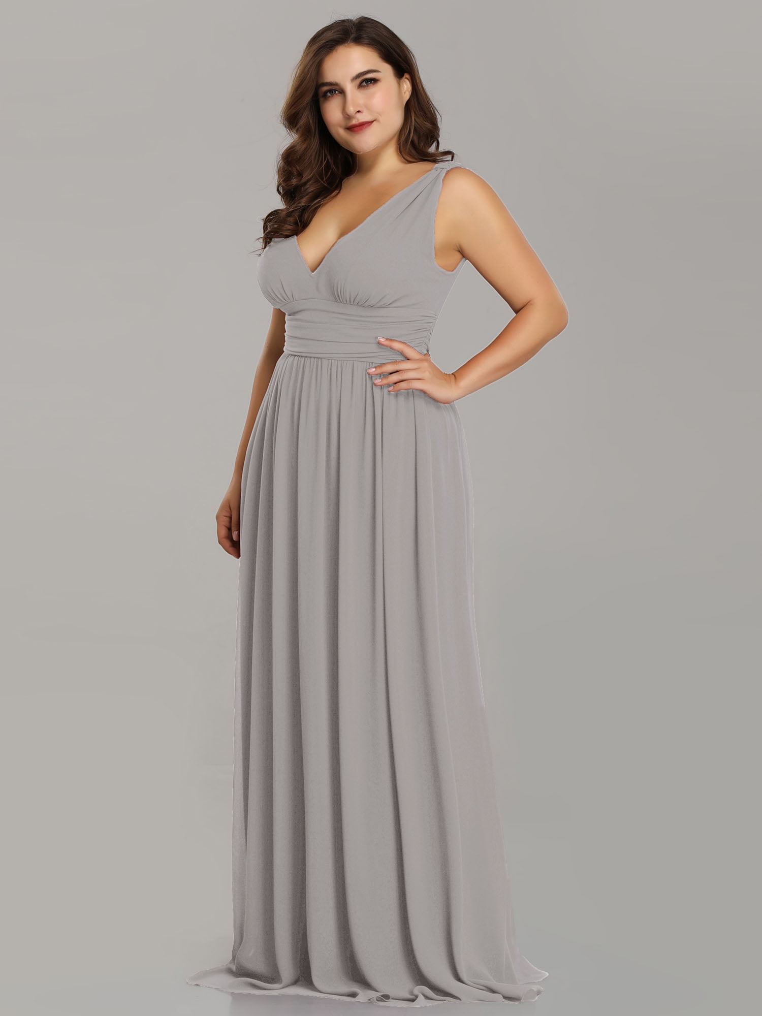 grey plus size dress for wedding
