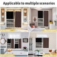 thumbnail image 5 of Brown Black Kitchen Curtains Window Panels, Modern Abstract Art Farmhouse Striped Insulated Window Treatment Curtain, Grommet Curtains for Bedroom/Living Room/Bathroom, 2 Piece 52"Wx84"L, 5 of 8