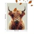 thumbnail image 3 of UXIEQU Highland Cow Canvas Wall Decor 15.75x11.81 Inches, 3 of 8
