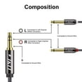 thumbnail image 7 of J&D 3.5mm TRS Male to Dual 6.35mm TS Male Audio Cable 6 ft For Mixer Amplifier Audio Recorder, 7 of 7