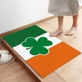 thumbnail image 4 of Door Mat 23.6"x15.7" Welcome Mat Front Floor Mats, Non Slip Indoor Carpet/Absorbent Outdoor Shoes Scraper, St. Patrick''s Day Irish Flag Cultural Day Clover Low-Profile Rugs Doormats for Entryway, 4 of 6