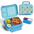 thumbnail image 1 of Lonchera para niño tipo bento box, lunch box con 3 divisiones, sellado hermetico, anti fugaz, (Naves Espaciales), 1 of 7