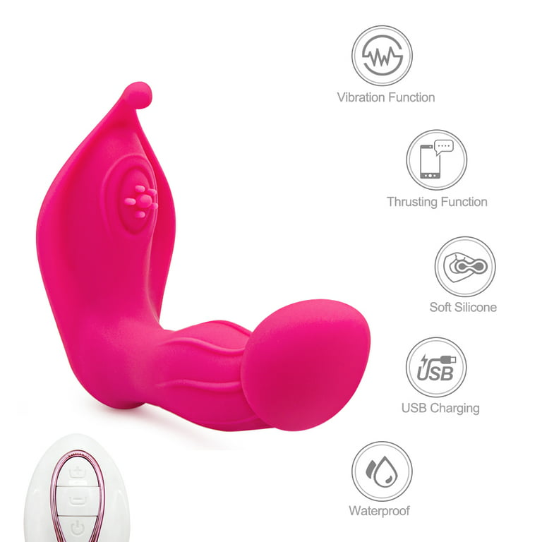 Quiet Wearable Vibrators for Women, Wireless Bluetooth with Remote Control Panties  Adult Toys Sex for Female Women Her Pleasure Invisable Thrusting G-spot  Clitoris Stimulating Vibrator 
