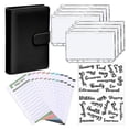 thumbnail image 2 of A6 Binder Budget Planner Notebook Covers Folder Size 6 Hole Pockets Plastic Zipper Money Saving Envelope zhangyuxiang LED, 2 of 2