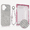 White, variant on Pink Pearl Phone Case with Wrist Strap, Bling Rhinestone 3D Pearl Cover for iPhone 16, Cute Luxury Handmade Case with Beaded Chain Lanyard, Gift Box Packaging