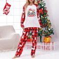 thumbnail image 3 of Family Christmas Pajamas, 2024 Family Christmas Pajamas Set Letter Printed Top Pajamas, 3 of 6
