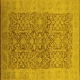 thumbnail image 1 of Ahgly Company Indoor Square Oriental Yellow Traditional Area Rugs, 3' Square, 1 of 4