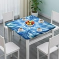 thumbnail image 3 of Blue Burst Pattern Square Fitted Tablecloth with Elastic Edge,Square Table Cover,Washable Elastic Table Cover for Home Kitchen Party Decor 34"x34", 3 of 6