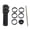 Black, variant on Yajisi Bicycle Mountain Bike Handlebar Fork Stem Riser Rise Up Extender Extension Adaptor Parts 4.7 inches / 12 cm Aluminum Alloy (Black)