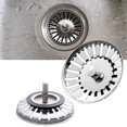thumbnail image 2 of Kitchen 84mm Sink Strainer Replacement Plug Stainless Steel Drain Waste Stopper, 2 of 7