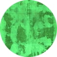 thumbnail image 1 of Ahgly Company Indoor Round Abstract Green Modern Area Rugs, 6' Round, 1 of 4